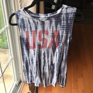 LOL VINTAGE Small USA Tie-dye Tank Top